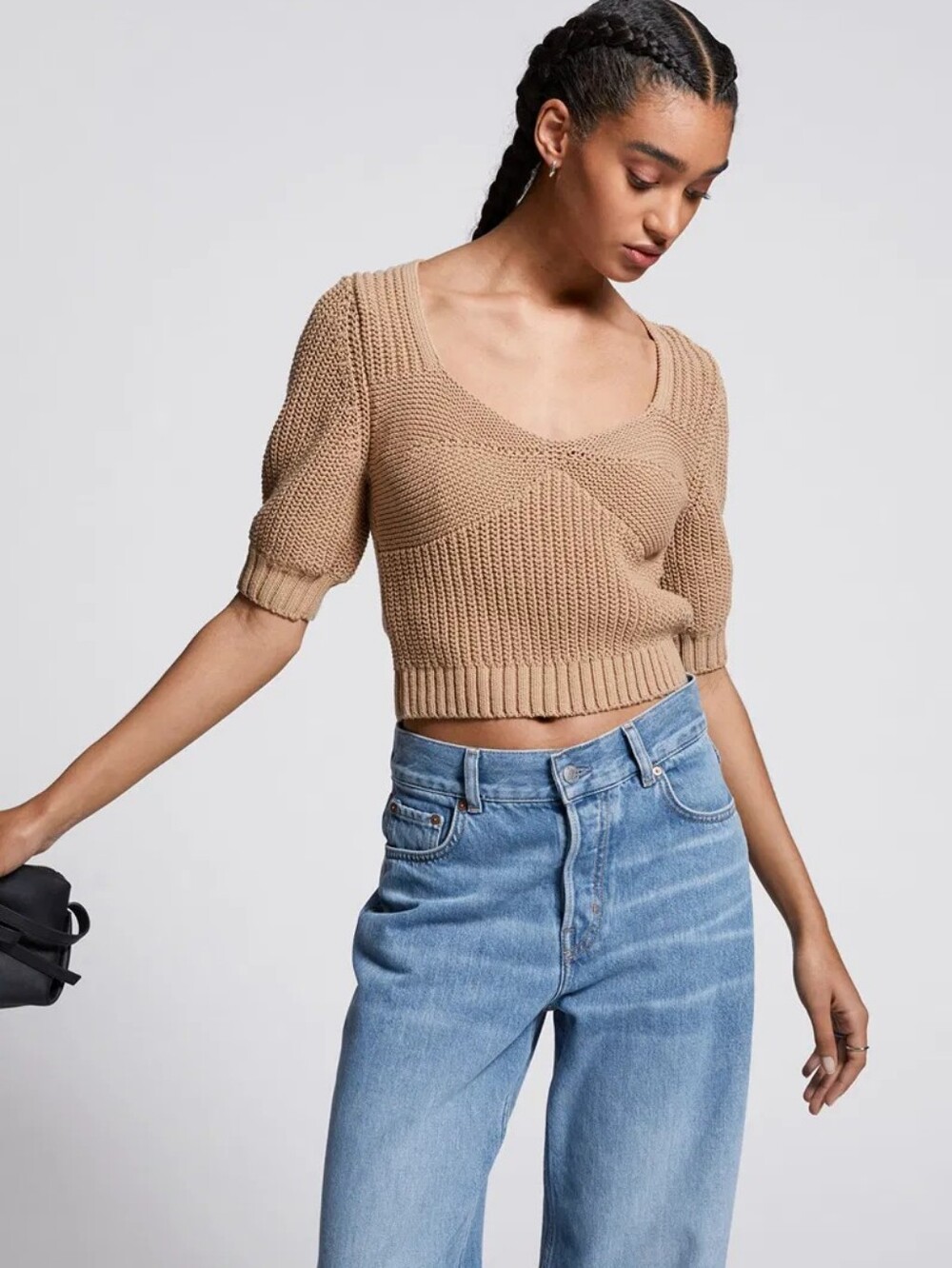 & OTHER STORIES Cropped Sweetheart Bustier Top Women's S